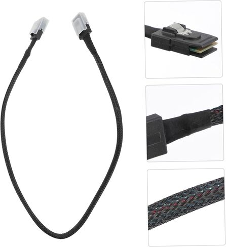 Mini Mini SAS Cable SFF إلى SFF Extenres Extension ملحق الخادم الموثوق به سهلة التثبيت حماية شبكية منسوجة متينة لعشاق إصلاح DIY in Kuwait