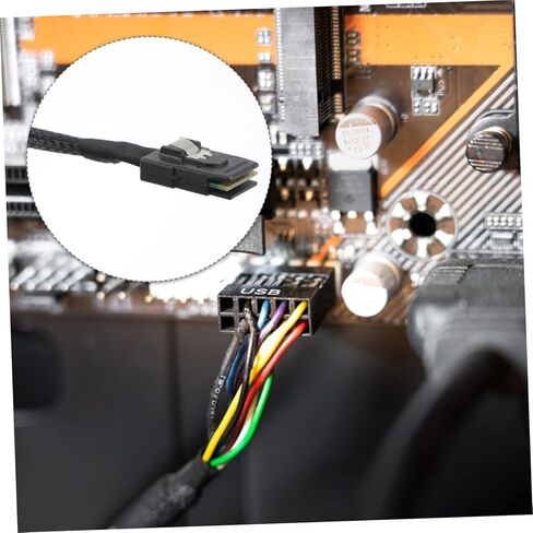 Mini Mini SAS Cable SFF إلى SFF Extenres Extension ملحق الخادم الموثوق به سهلة التثبيت حماية شبكية منسوجة متينة لعشاق إصلاح DIY in Kuwait