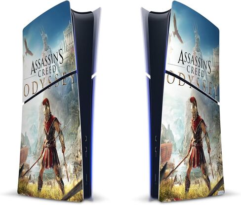 تصميمات القضية الرئيسية مرخصة رسميا Assassin's Creed Odyssey Alexios مع SPEAR VINYL STANEL Gaming Skin Cover متوافقة مع Sony PlayStation 5 PS5 Slim Slim/Pro Digital Edition in Saudi Arabia