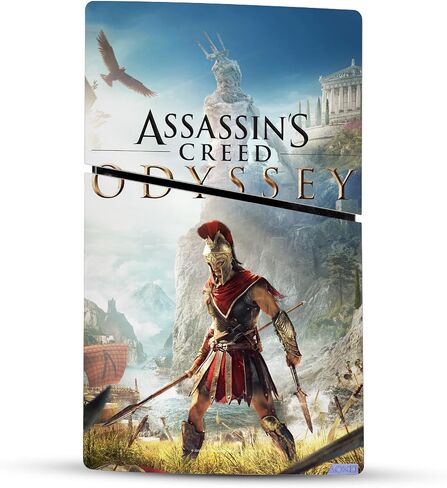 تصميمات القضية الرئيسية مرخصة رسميا Assassin's Creed Odyssey Alexios مع SPEAR VINYL STANEL Gaming Skin Cover متوافقة مع Sony PlayStation 5 PS5 Slim Slim/Pro Digital Edition in Saudi Arabia