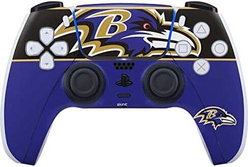Skinit Decal Gaming Skin Compatible with PS5 Controller - Officially Licensed NFL Baltimore Ravens Zone Block Design in Saudi Arabia