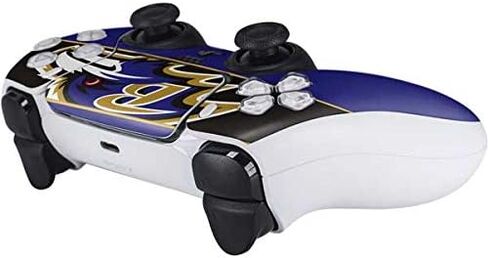 Skinit Decal Gaming Skin Compatible with PS5 Controller - Officially Licensed NFL Baltimore Ravens Zone Block Design in Saudi Arabia