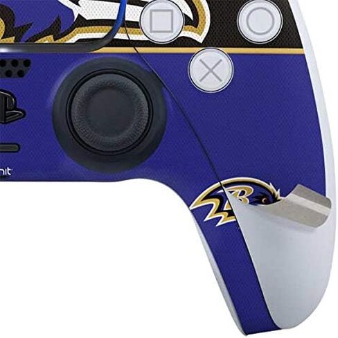 Skinit Decal Gaming Skin Compatible with PS5 Controller - Officially Licensed NFL Baltimore Ravens Zone Block Design in Saudi Arabia