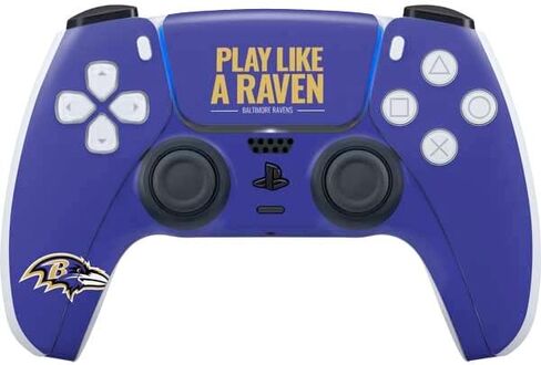 Skinit Decal Gaming Skin Compatible with PS5 Controller - Officially Licensed NFL Baltimore Ravens Zone Block Design in Saudi Arabia