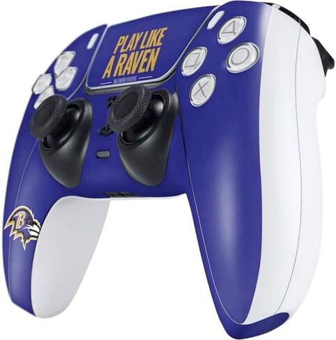 Skinit Decal Gaming Skin Compatible with PS5 Controller - Officially Licensed NFL Baltimore Ravens Zone Block Design in Saudi Arabia