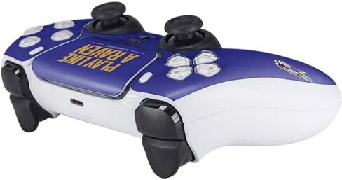 Skinit Decal Gaming Skin Compatible with PS5 Controller - Officially Licensed NFL Baltimore Ravens Zone Block Design in Saudi Arabia