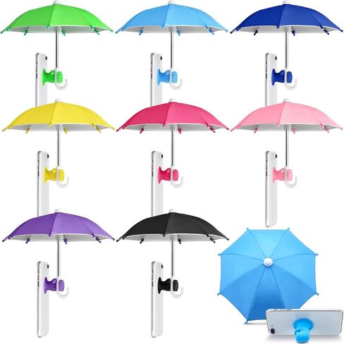 8 Sets Phone Umbrella for Sun Phone Umbrella Cell UV Protection Adjustable Sunshade with Hand Style Suction Cup Outdoor Sun Shield Sunshade for Summer Beach Holiday (Lovely) in Saudi Arabia