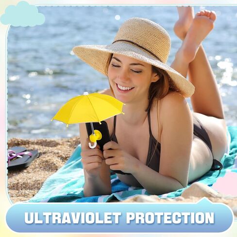 8 Sets Phone Umbrella for Sun Phone Umbrella Cell UV Protection Adjustable Sunshade with Hand Style Suction Cup Outdoor Sun Shield Sunshade for Summer Beach Holiday (Lovely) in Saudi Arabia
