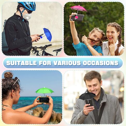 8 Sets Phone Umbrella for Sun Phone Umbrella Cell UV Protection Adjustable Sunshade with Hand Style Suction Cup Outdoor Sun Shield Sunshade for Summer Beach Holiday (Lovely) in Saudi Arabia