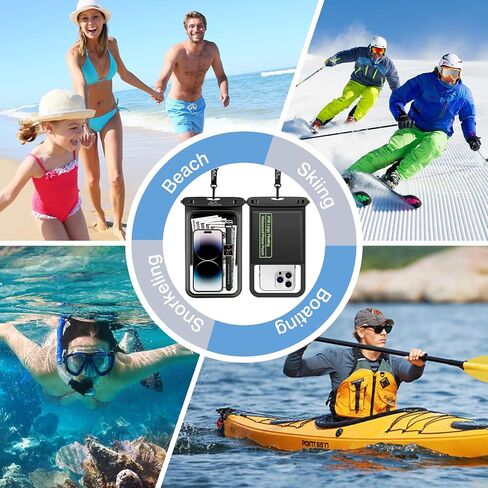 MoKo Floating Waterproof Phone Pouch - 9.5" Large Clear Phone Water Protector Pouch Dry Bag Case with Lanyard, Compatible for iPhone 14 13 12 Pro Max, Galaxy S23 S22 Ultra in Saudi Arabia