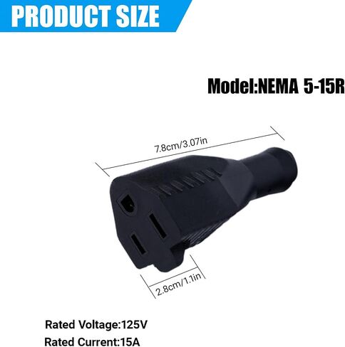 3Feet 16AWG SAC3FCB/SAC3MX Male Output to NEMA 5-15R Power Extension Cord 15A 125V for Indoor/Outdoor LED Display Lighting Audio Equipment Extension Power Cable (SAC3MX to NEMA 5-15R) in Saudi Arabia