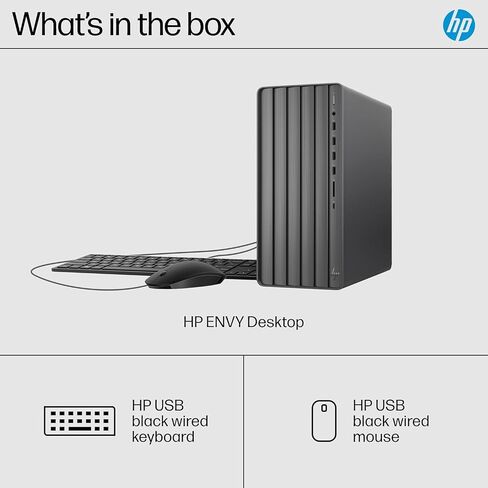 HP Envy Desktop Computer, 14th Gen Intel i7-14700 Up to 5.40 GHz, 64 GB RAM, 1 TB SSD, Intel UHD Graphics 770, Wi-Fi 6, Home & Business PC, Windows 11 Pro & Office Pro Lifetime License in Saudi Arabia