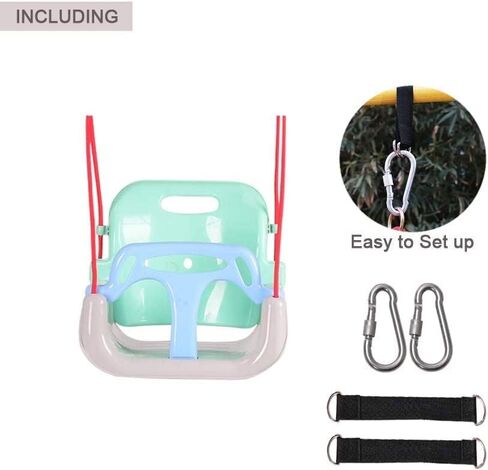 أرجوحة أطفال 3 في 1، مقعد أرجوحة للرضع/الأطفال الصغار، مع حبال قابلة للتعديل، مقعد أرجوحة مريح وآمن رائع لمجموعة الأشجار/الأرجوحة، داخلي، خارجي، ساحة لعب، خلفية (وردي) in Kuwait