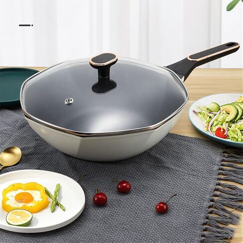 Ocagonal Wok Multi-functional Non-stick Cooker Induction Cooker Gas Cooker Universal Pan in Saudi Arabia