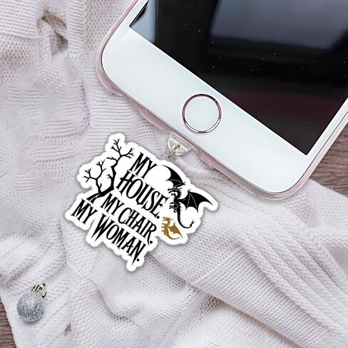 Fourth Wing Dragon Charms For Kindle, Phone Dust Plug 1.5 Inches ACOTAR Bookish Fantasy, Lightning/Type C Dust Plug, Acrylic Material, Accessories DIY Gifts for Coworker Friend Dad Mom in Kuwait