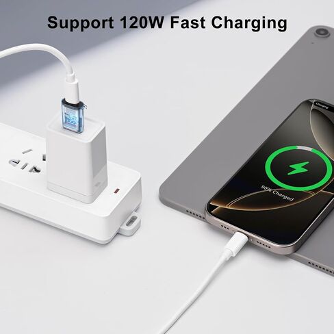BORLTER CLAMP USB to USB C Adapter OTG with 120W Fast Charging, Type C Female to Type A Male Transparent Adapter for Laptop, MacBook, U Disk, Hard Drive 2-Pack, Blue in Saudi Arabia