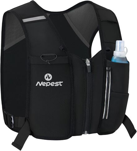Nepest Running Vest for Women & Men, Cycling Hydration Vest with 500ml Soft Flask , Reflective Vest with Stretch Fit Fabric in Kuwait