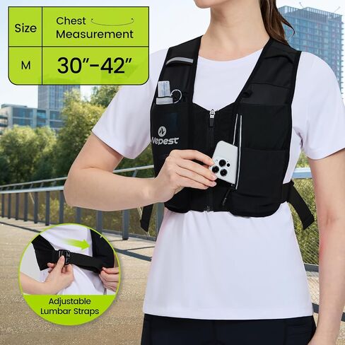 Nepest Running Vest for Women & Men, Cycling Hydration Vest with 500ml Soft Flask , Reflective Vest with Stretch Fit Fabric in Kuwait