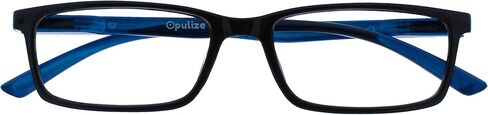OPULIZE See Blue Light Blocking Glasses 3 Packs Narrow Frame Spring Hinges Sleep Computer Gaming Anti-Reflective Black Brown Grey Mens Womens BBB9-127 in Saudi Arabia