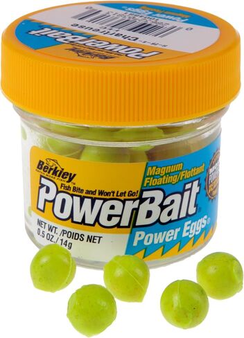 Berkley PowerBait Power Eggs Floating Magnum Chartreuse - Original Scent, 1 Pack in Saudi Arabia