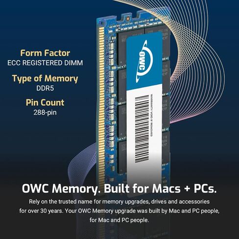OWC 128GB (2x64GB) DDR5 4800 PC5-38400 CL40 2RX4 288-PIN 1.1V ECC مسجلة RDIMM MEMORY MODULE MODULE MODULE CITTING مع HP CRAY XD220V XD225V XD295V XD670 in Kuwait