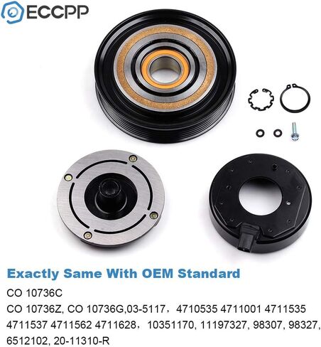 ECCPP A/C Clutch 2003-2008 Fit for Accord Odyssey Pilot for A-cura TL MDX 3.2L 3.5L CO 10736C in Kuwait