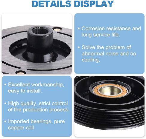 ECCPP A/C Clutch 2003-2008 Fit for Accord Odyssey Pilot for A-cura TL MDX 3.2L 3.5L CO 10736C in Kuwait