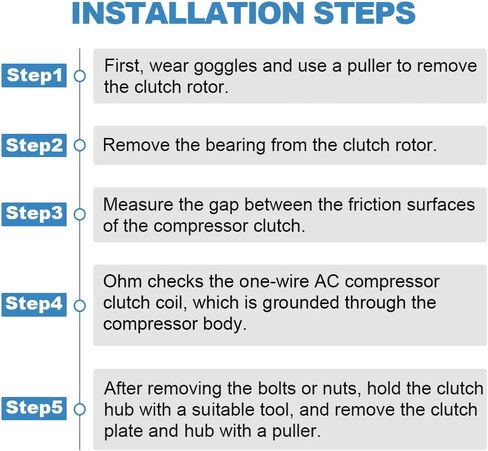 ECCPP A/C Clutch 2003-2008 Fit for Accord Odyssey Pilot for A-cura TL MDX 3.2L 3.5L CO 10736C in Kuwait