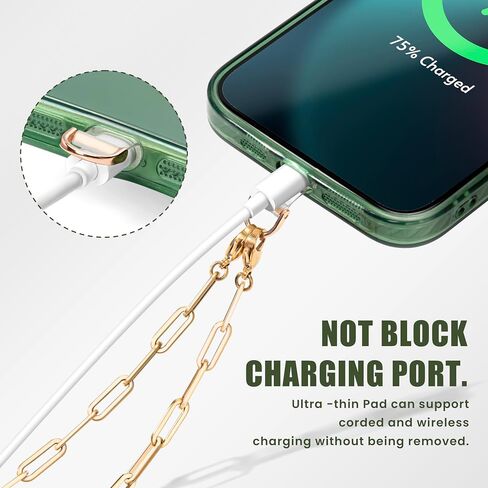 Cell Phone Strap with Wrist Metal Chain Detachable Phone Lanyard Women Girls Hands-Free in Saudi Arabia