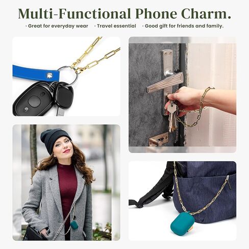 Cell Phone Strap with Wrist Metal Chain Detachable Phone Lanyard Women Girls Hands-Free in Saudi Arabia
