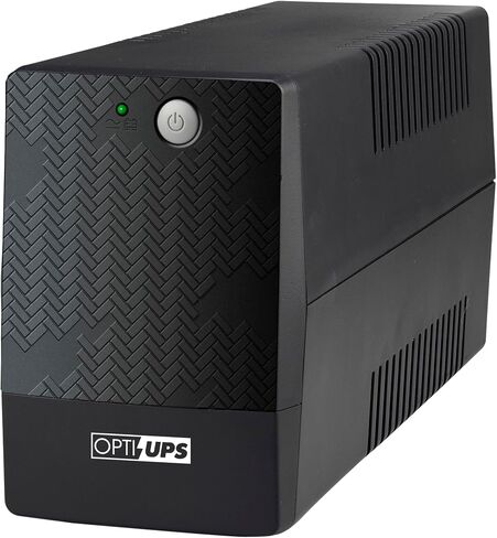 OPTI-UPS (European 230 Volts) Line Interactive UPS Battery Backup with AVR Surge Protection - Uninterruptible Power Supply – Please See Picture (Black, 800va) in Saudi Arabia