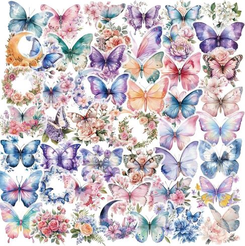 Transparent Pearl Stickers - 50PCS Seashell Stickers for Water Bottles, DIY Scrapbooking, Nail Art, Phone Case Decor | Creative Sea Shells Gift for Women, Students, Craft Lovers in Kuwait