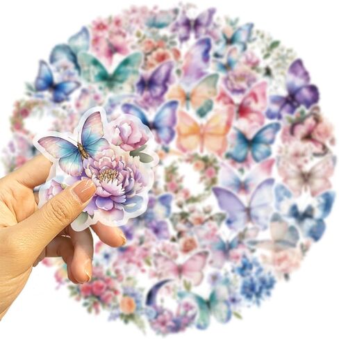 Transparent Pearl Stickers - 50PCS Seashell Stickers for Water Bottles, DIY Scrapbooking, Nail Art, Phone Case Decor | Creative Sea Shells Gift for Women, Students, Craft Lovers in Kuwait
