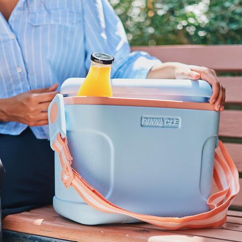 Pinnacle 8.5Qt Mini Cooler – 14 x 7.6 x 10.6In Ice Box with Smart Divider, Locking Lid, Adjustable Shoulder Strap – Insulated Picnic Basket Beach Cooler Bag – 36- Hour Ice Retention – Stylish Colors in Saudi Arabia