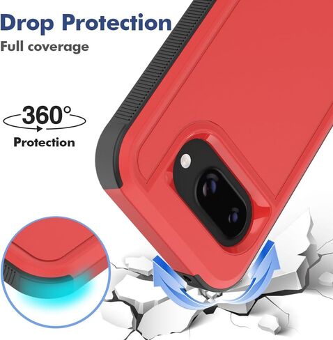 for Pixel 9A Case, [Military Grade Drop Tested] with HD Screen Protector, Dual Layer Protective Heavy Duty Cell Phone Cover Non-Slip Shockproof Rugged Case for Google Pixel 9A (Blue) in Saudi Arabia
