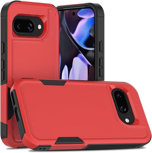 for Pixel 9A Case, [Military Grade Drop Tested] with HD Screen Protector, Dual Layer Protective Heavy Duty Cell Phone Cover Non-Slip Shockproof Rugged Case for Google Pixel 9A (Blue) in Saudi Arabia