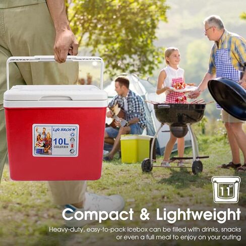 LifeBROS 19qt Insulated Portable Cooler Leak-Proof Airtight Ice Chest Dry Box Hard Cooler Plus Ice Packs for Travel, BBQ, Camping, Picnic-Blue in Saudi Arabia