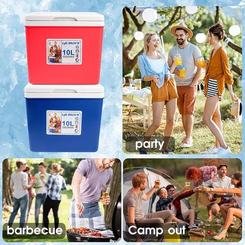 LifeBROS 19qt Insulated Portable Cooler Leak-Proof Airtight Ice Chest Dry Box Hard Cooler Plus Ice Packs for Travel, BBQ, Camping, Picnic-Blue in Saudi Arabia