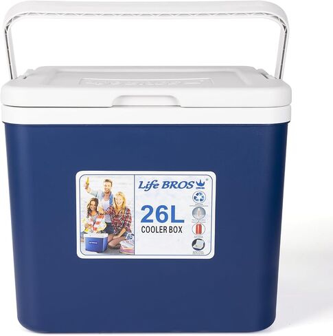 LifeBROS 19qt Insulated Portable Cooler Leak-Proof Airtight Ice Chest Dry Box Hard Cooler Plus Ice Packs for Travel, BBQ, Camping, Picnic-Blue in Saudi Arabia