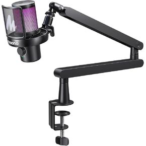 MAONO DM40 AI Wireless Gaming Mic + BA92 Boom Arm Stand