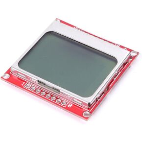 Newsmarts White Backlight LCD Disply Module Adapter PCB Red Screen For Nokia 5110 84 * 48
