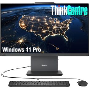 Lenovo ThinkCentre Business All-in-One Computer | Intel 6-Core Processor | 24'' Full HD Display | Wi-Fi 6 | USB-C | HDMI in&Out | KB&Mouse | Windows 11 Pro (Intel Core i3, 16GB DDR5 RAM | 512GB SSD)