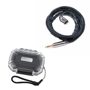 Linsoul Tripowin Zonie IEM Cable (2pin 0.78mm, 3.5mm)(Moss) + LC02 in Ear Monitor Case