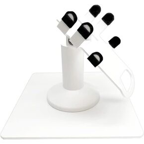 Clover Flex Low Fleistanding Divel and Tilt Stand مع لوحة مربعة (أبيض)