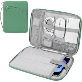 MoKo 9-11 Inch Tablet Sleeve Carrying Case with Handle, Padded Protective Travel Bag for New 11 inch iPad Air M3, iPad A16 2025, Pro 11 inch 2024, 10/9/8th 10.2, Tab S9/S8 11, Light Pink