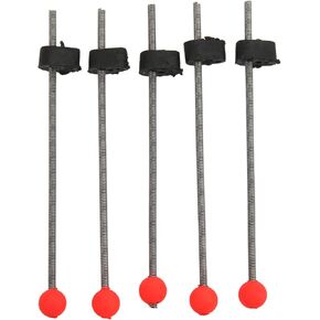 Ice Fishing Pole Spring Ball Tip Red Ball 5PCS Stainless Steel EVA Outdoor Reservoir Fishing L