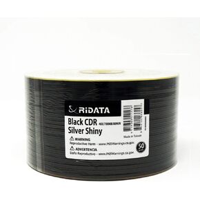 600 Pack Ridata Black CD-R 48X 700MB 80M Shiny Silver Thermal Surface Black Bottom Blank Media Recordable Disc