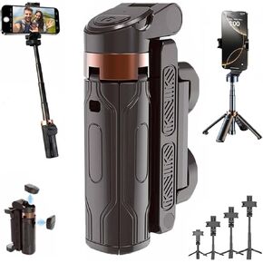 Mini Selfie Stick Tripod, 2025 New Pocket Flex Portable Selfie Stick, Flipping Flexible Tripod JJ02, 360°Pocket Flex Selfies Stick with Remote Pocketflex Mini Tripods for iPhone & Android