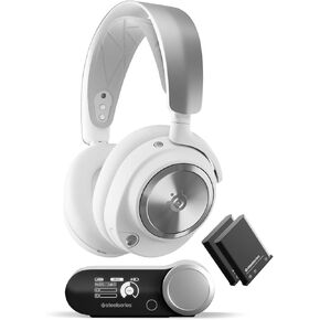 SteelSeries Arctis Nova Pro Wireless Multi-System Gaming Headset - Neodymium Magnetic Drivers - Active Noise Cancellation - Gen 2 Mic - White (Renewed)