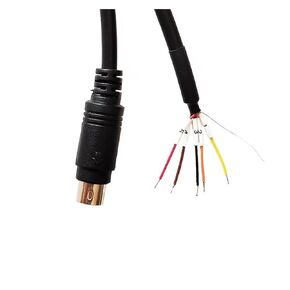 DIN MD4 MD5 MD6 4PIN 5PIN 6PIN MD8 8PIN PS/2 Male Connector Adapter Breakout RS232 RS485 RS422 PLC Programming Cable(300cm,MD4 Male)